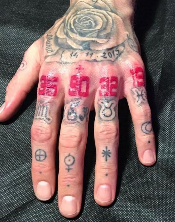 Sergio Ramos hand tattoo
