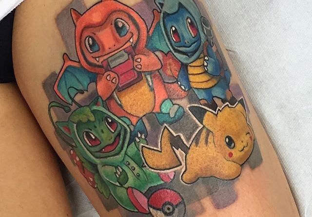 тату с покемонами Pokemon Go tattoo