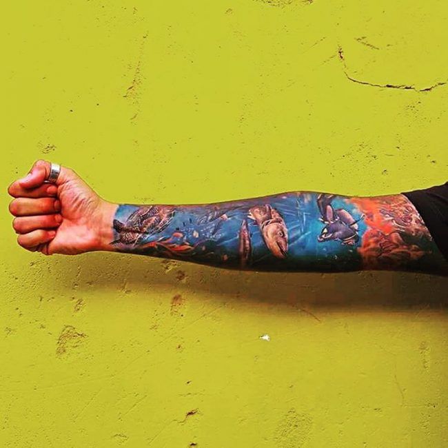 Татуировки для влюбленных в море (50 фото)