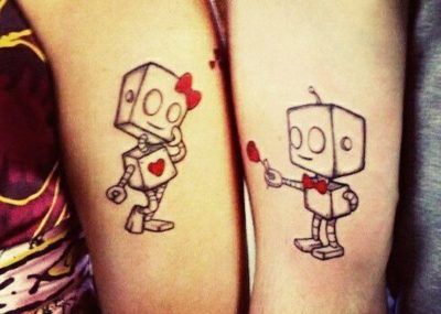парные тату роботы
