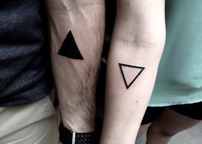 парные тату треугольник