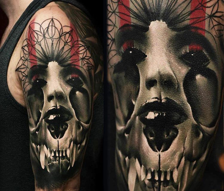 Фото: Татуировки в стиле Horror.