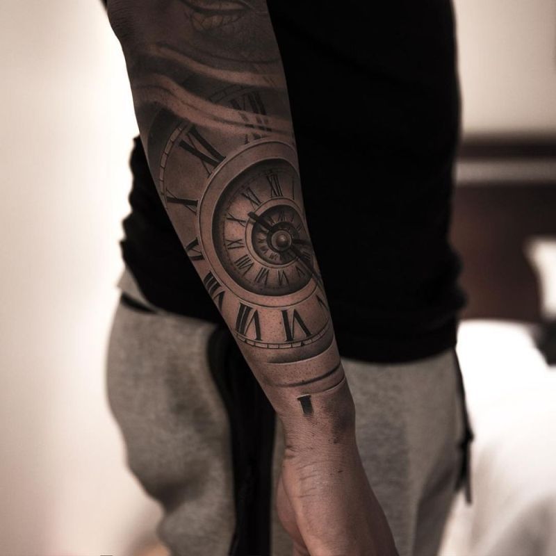 hyperrealistic tattoo img реализм, красивые татуировки фото часы