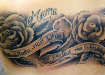 Фото картинки Тату надпись Мама. mom love tattoo