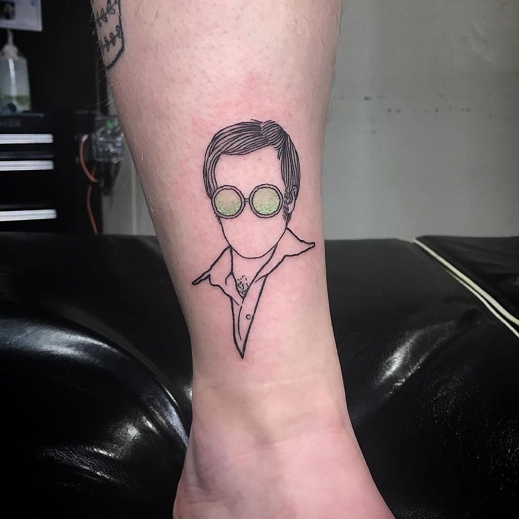 Elton John tattoo by Randi Fitzpatrick