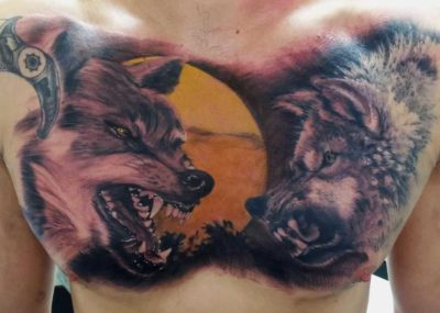 волка в татуировке