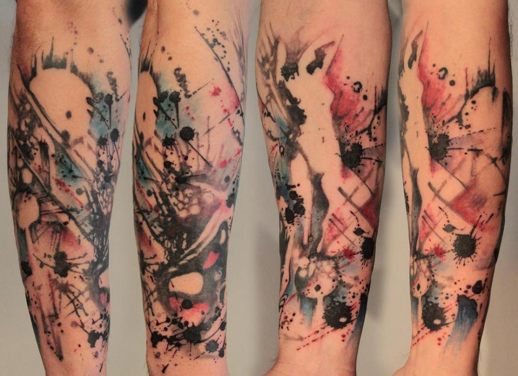 татуировки в стиле абстракция