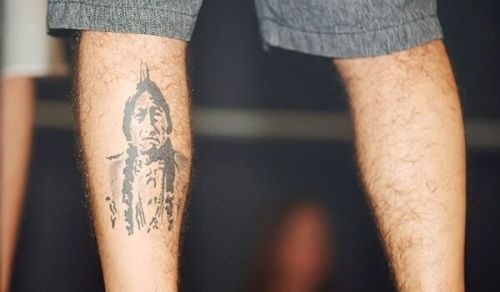 Татуировки Гуфа вождь на ноге