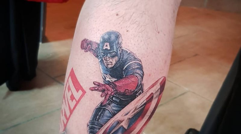 Тату Капитан Америка