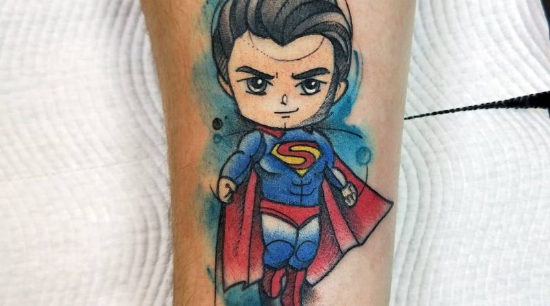 Тату Супермен на руке