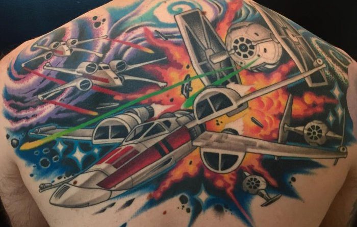 Татуировка Звёздные Войны на спине